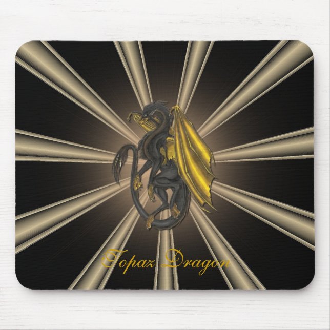 Gold Topaz Drache Mauspad (Vorne)