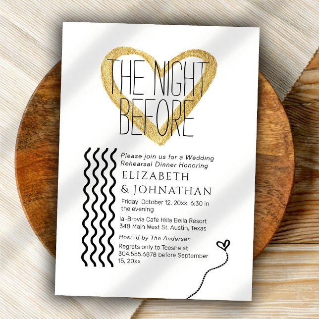 Gold Touch Minimales Skript The Night Before Einladung (Von Creator hochgeladen)