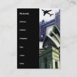 Gold Travel Business Card Visitenkarte