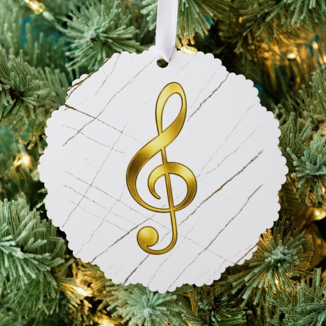 Gold Treble Clef Marble Home Decor Ornament Karte (Insitu (Baum))