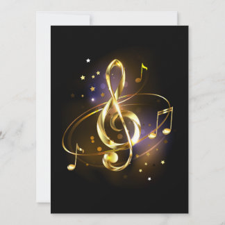 Gold Treble Clef Music Ankündigung