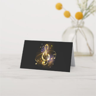 Gold Treble Clef Music Treuekarte