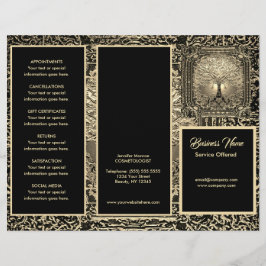 Gold Tree und Black Menu & Pricing Flyer