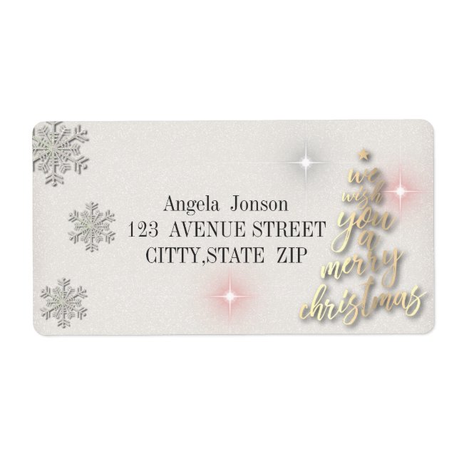 Gold Tree Wir wünschen Ihnen frohe Weihnachten (Vorne)