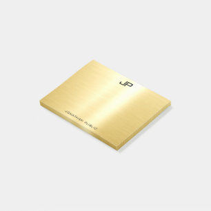Gold Trendy Beruflich Template Elegant Modernes Post-it Klebezettel