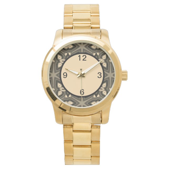 Gold Tribal Wrist Watch Armbanduhr (Vorderseite)