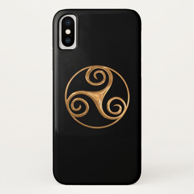 Gold Triskelion Case-Mate iPhone Hülle (Rückseite)