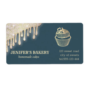 Gold-Tropfen, hausgemachte Kuchen und Leckereien