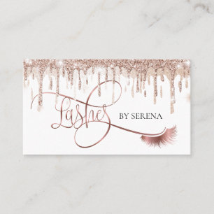 Gold Tropfen Lashes Beauty Makeup Girl Lash Visitenkarte