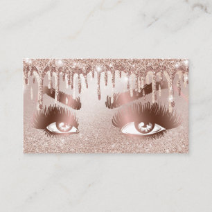 Gold Tropfen Lashes Beauty Makeup Girl Lash Visitenkarte