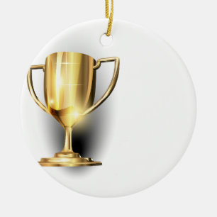 Gold Trophy Keramikornament