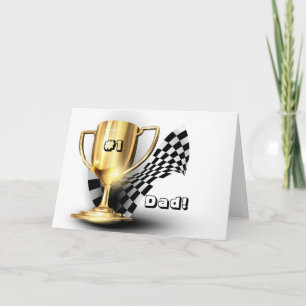 Gold Trophy NUmber One Vater Vatertag Karte