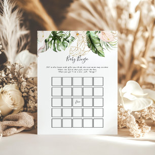 Gold Tropical Foliage Baby Bingo Showspiel