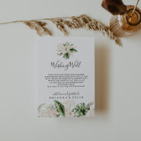 Gold Tropical Foliage Bloral Hochzeit wünschend gu