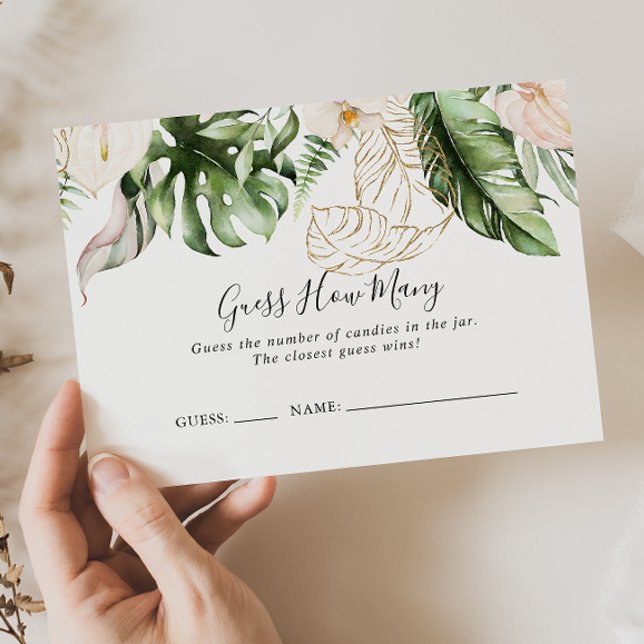 Gold Tropical Foliage Rate Wie viele Spielkarten Visitenkarte (Von Creator hochgeladen)