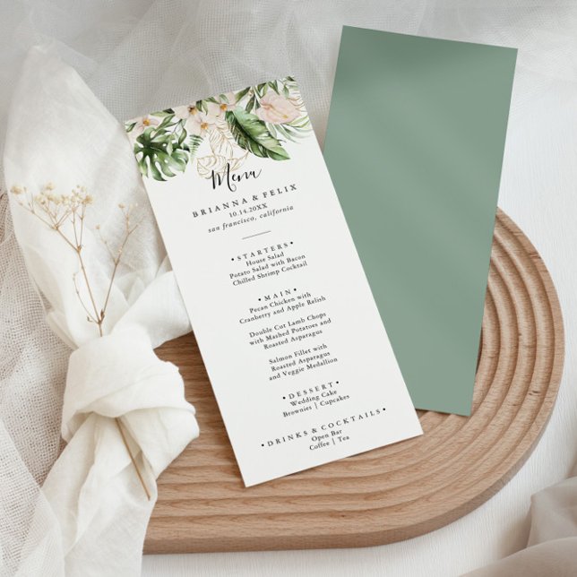 Gold Tropical Folies Menükarte (Von Creator hochgeladen)