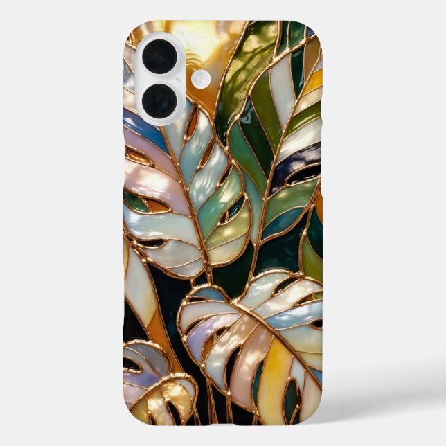 Gold Tropical Leaf Luxus-Handyhülle Case-Mate iPhone Hülle (Rückseite)