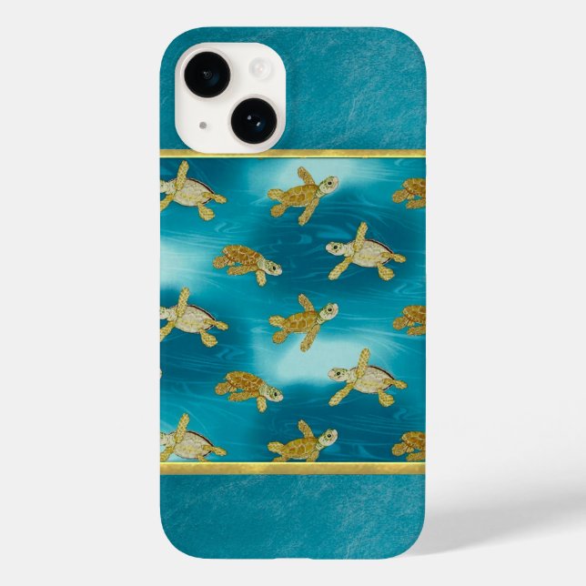 Gold Turtles Cool iPhone Case (Rückseite)