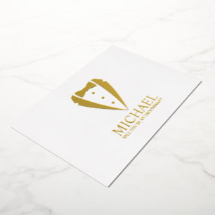 Gold Tuxedo Anzug Personalisierter Trauzeuge Vorsc Folieneinladung