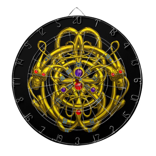 GOLD TWIN DRAGONS, schwarz Dartscheibe (vorne)