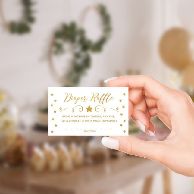 Gold Twinkle Little Star Windelwackelkarte Begleitkarte (Von Creator hochgeladen)