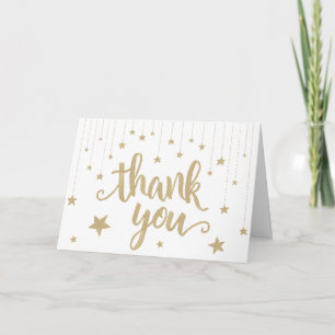 Gold Twinkle Twinkle Little Star Vielen Dank Karte