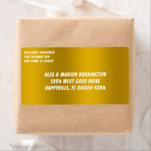 Gold Two Address Shipping Labels