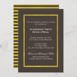 *Gold Two Grooms-Gay Wedding ı Einladung
