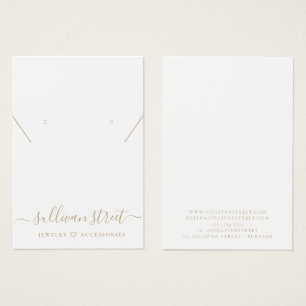 Gold Typografie Ohrringe-Netzklassekarte