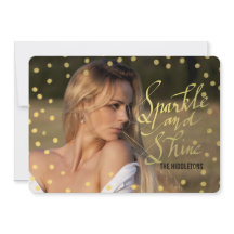 Gold Typografie Sparkle und Shine Script-Foto