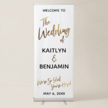 Gold Typografie Willkommen bei der Hochzeit von