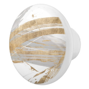 Gold u. Grau Keramikknauf