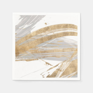 Gold u. Grau Serviette