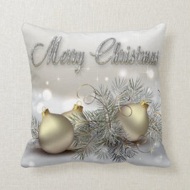 Gold-u. Silber-Schimmer-Weihnachtsverzierungen Kissen