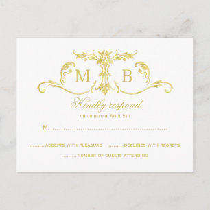 Gold UAWG Postkarten Goldfolie UAWG Hochzeit Set