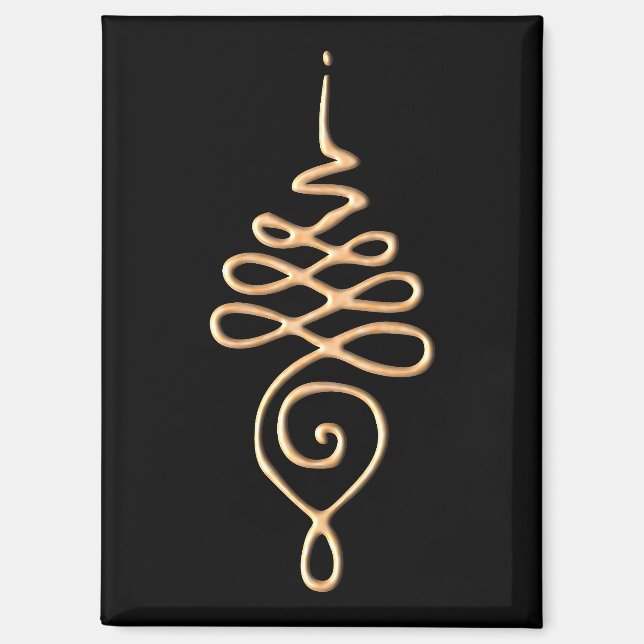 Gold Unalome Magnet (Vorderseite)
