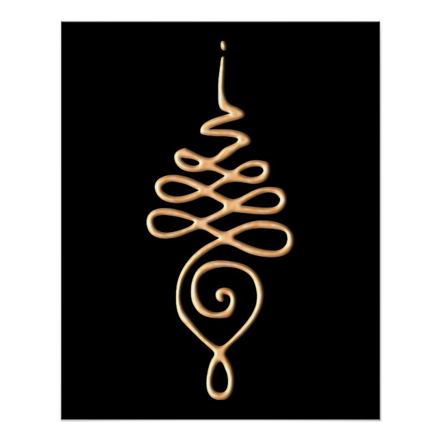 Gold Unalome Poster (Vorderseite)