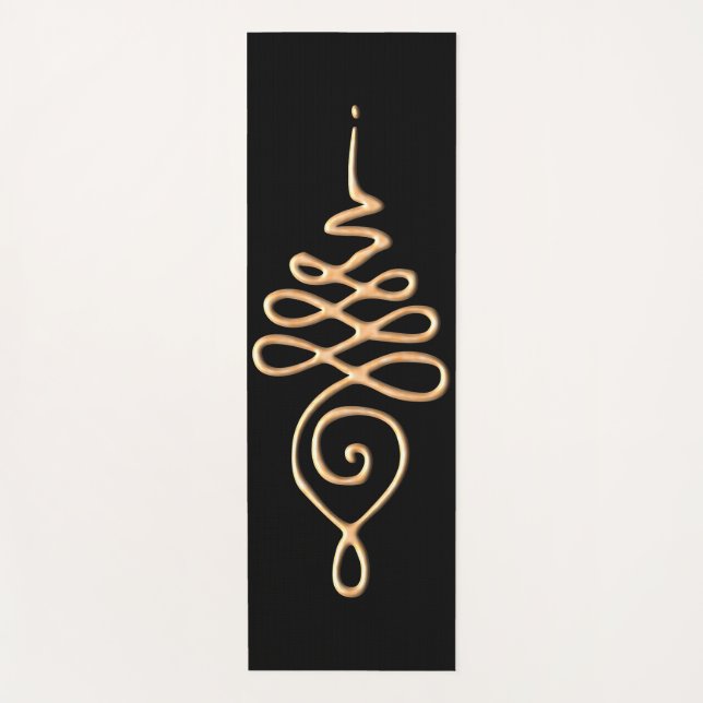 Gold Unalome  Yogamatte (Vorderseite)