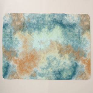 Gold und Aquamarin Sherpadecke