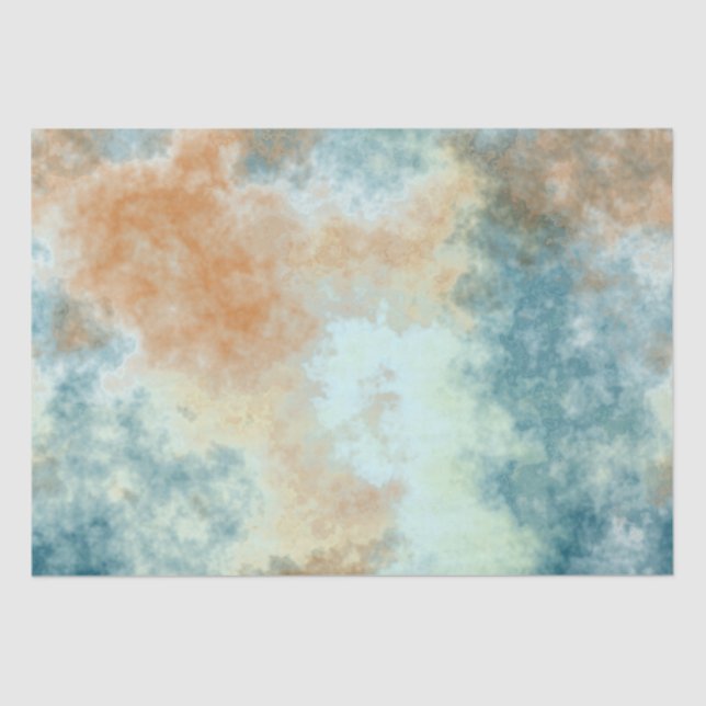 Gold und Aquamarines Bad Seidenpapier (Vorderseite)