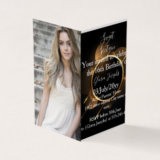 Gold und Black 16 . Geburtstag Foto