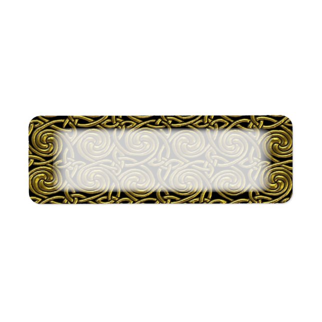 Gold und Black Celtic Spiral Knospen Muster (Vorne)