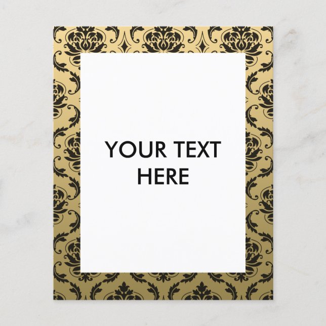 Gold und Black Classic Damask (Vorderseite)