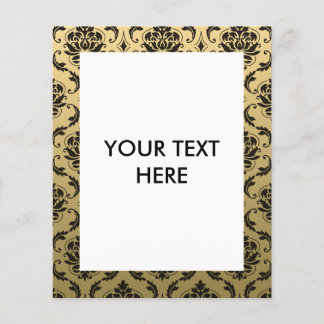 Gold und Black Classic Damask