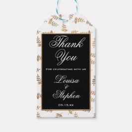 Gold und Black Dankeschön Tags Geschenkanhänger