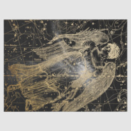 Gold und Black Galaxy Star Map Series Design 10 Seidenpapier