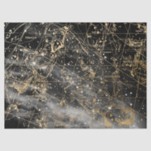 Gold und Black Galaxy Star Map Series Design 1