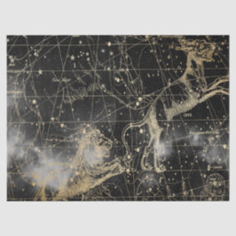 Gold und Black Galaxy Star Map Series Design 3 Seidenpapier