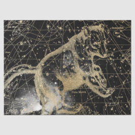 Gold und Black Galaxy Star Map Series Design 4 Seidenpapier