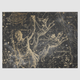 Gold und Black Galaxy Star Map Series Design 6 Seidenpapier